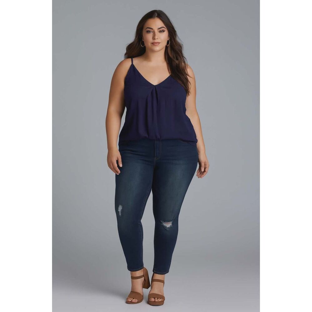 Torrid Jeans Ex Boyfriend Distressed Blue Denim Women's Woman's Size 14